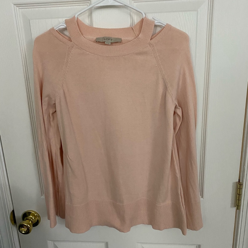 Loft split shoulder sweater